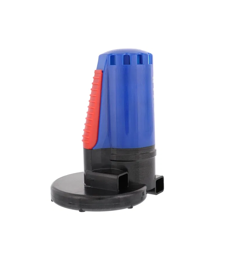 ID20 – RULE Air Pump, Inflate/ Deflate Large Inflatables Electric 12 Volt 2.6 PSI Maximum Blue And Black With 10 Foot...